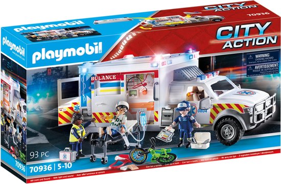 Playmobil City Action 70936 Reddingsvoertuig: US Ambulance