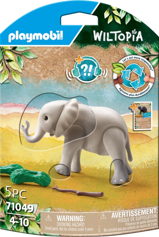 PLAYMOBIL Wiltopia - Baby olifant constructiespeelgoed 71049