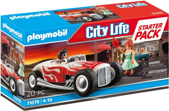 PLAYMOBIL City Life - Starterpack Hot Rod constructiespeelgoed 71078