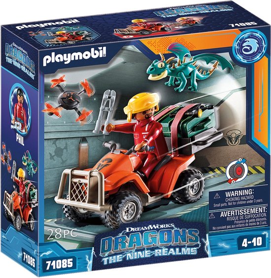 PLAYMOBIL Dragons: The Nine Realms - Icaris Quad&Phil constructiespeelgoed 71085