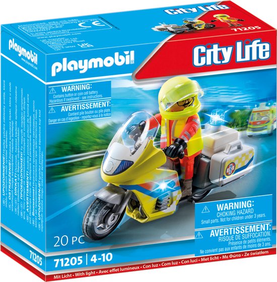 PLAYMOBIL City Life 71205 Noodmotorfiets met zwaailicht