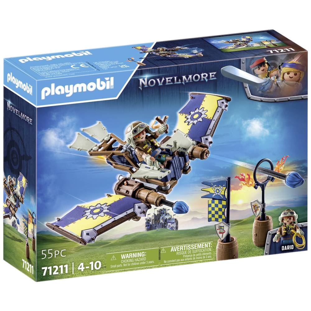 PLAYMOBIL Novelmore - Dario's zweefvliegtuig constructiespeelgoed 71211