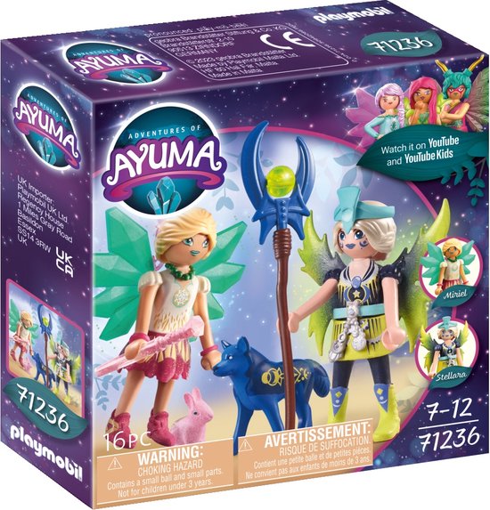 PLAYMOBIL Ayuma - Crystal en Moon Fairy met totemdieren constructiespeelgoed 71236