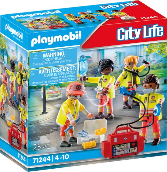 PLAYMOBIL City Life - Reddingsteam constructiespeelgoed 71244