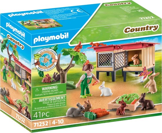 PLAYMOBIL Country - Konijnenhok constructiespeelgoed 71252