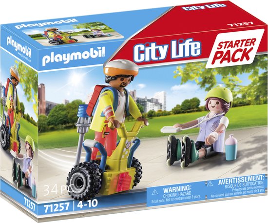 PLAYMOBIL City Life - Starterpack Rescue met segway constructiespeelgoed 71257