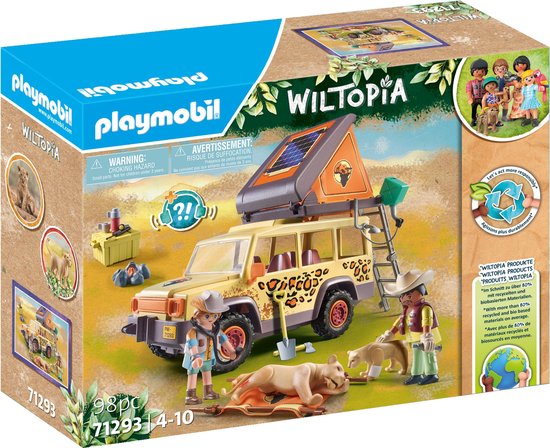 Playmobil 71293 Wiltopia Met de terreinwagen bij de leeuwen