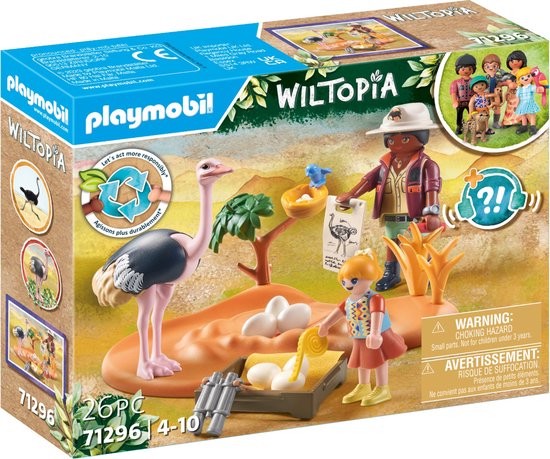 PLAYMOBIL Wiltopia - Op bezoek bij papa struisvogel constructiespeelgoed