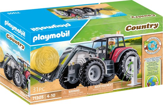 PLAYMOBIL Country - Grote tractor constructiespeelgoed 71305