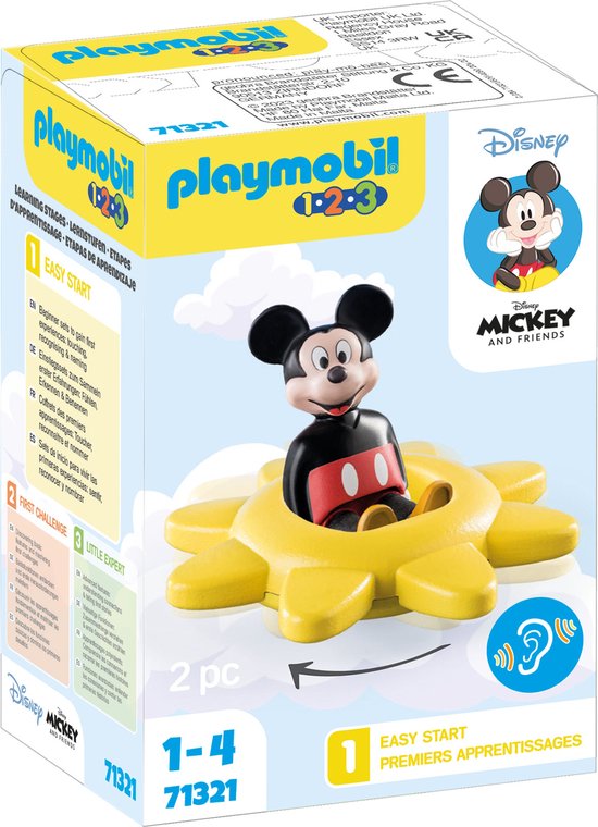 Playmobil 71321 PLAYMOBIL 1.2.3&Disney1.2.3 Mickey Mouse Draaiende zon