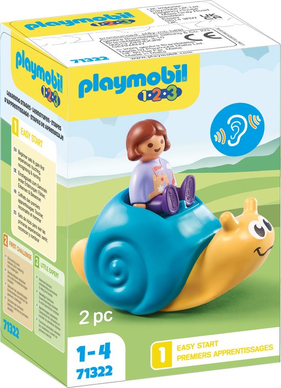 PLAYMOBIL 1.2.3 - Schommelende slak - 71322