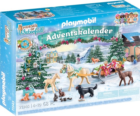 71345 Adventskalender Paarden: kerst sleerit