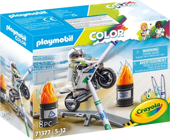 PLAYMOBIL Color - Motorcrossmotor constructiespeelgoed 71377
