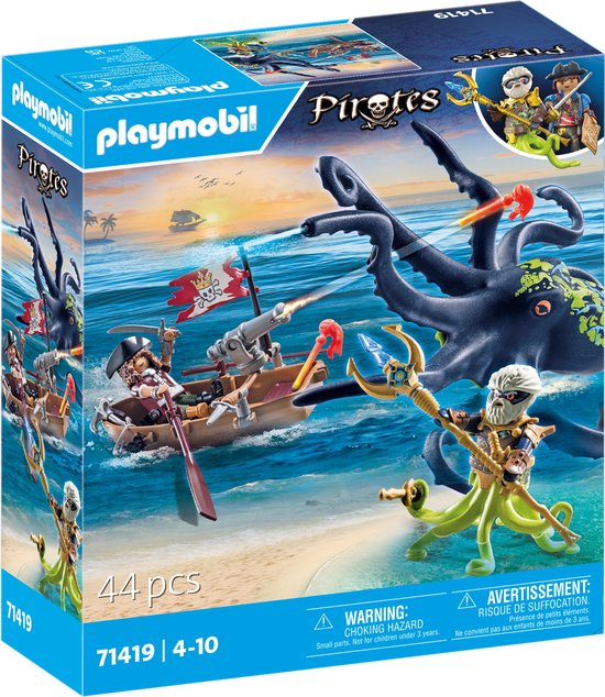 PLAYMOBIL Pirates - Gevecht tegen de reuzenoctopus constructiespeelgoed 71419