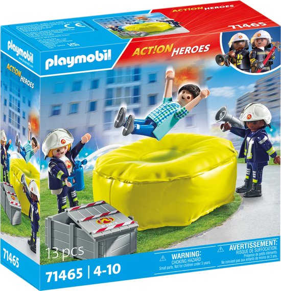 PLAYMOBIL City Action - Brandweerlieden met luchtkussens constructiespeelgoed 71465