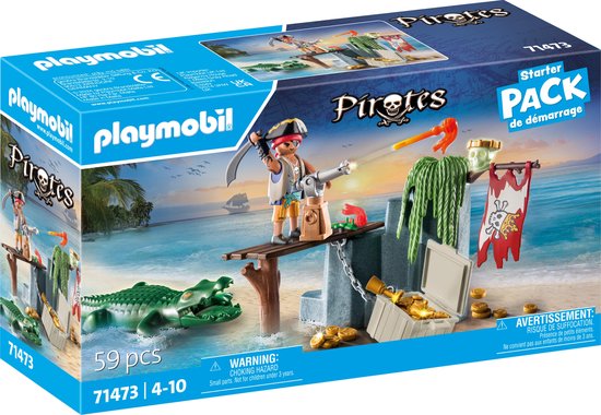 PLAYMOBIL Pirates - Piraat met alligator constructiespeelgoed 71473