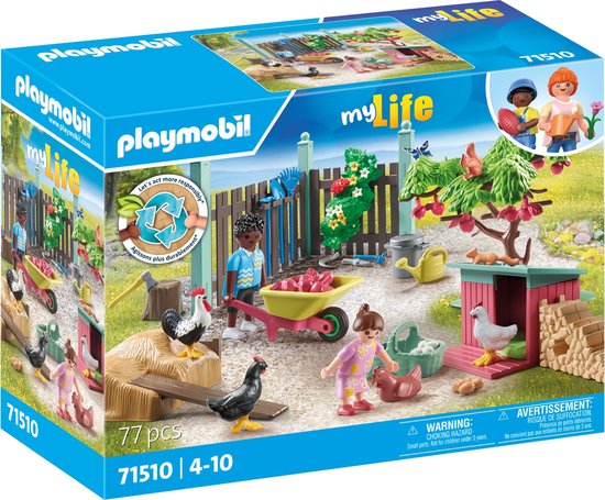 PLAYMOBIL myLife - Kleine kippenboerderij in de tuin van het kleine huis constructiespeelgoed 71510