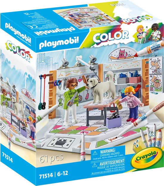 PLAYMOBIL Color - Hondensalon constructiespeelgoed