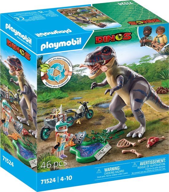 PLAYMOBIL Dinos - T-Rex sporenonderzoek constructiespeelgoed 71524
