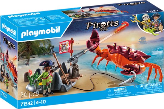 PLAYMOBIL Speelset Pirates Strijd tegen de gigantische krab 71532