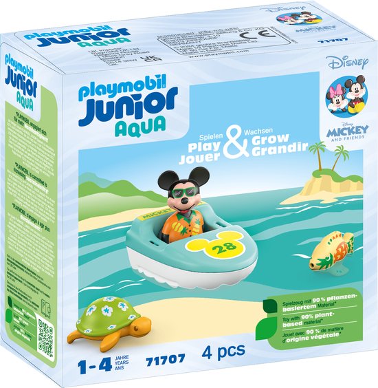 PLAYMOBIL 1.2.3 Disney: Mickey's Boottocht speelfiguur 71707 | Junior Aqua