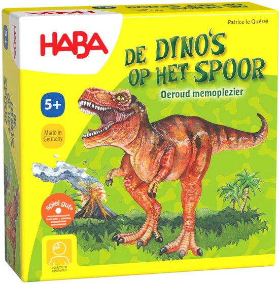 Haba Dino's op het spoor - Memoryspel voor 5+ jaar - 2 tot 4 spelers