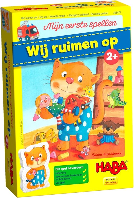 Haba Kinderspel Wij Ruimen Op - Voor 2-6 jaar - 1-3 spelers - 5-10 minuten
