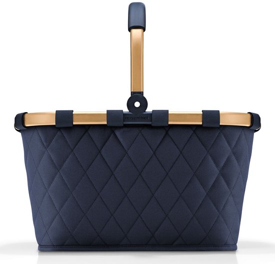 Reisenthel Carrybag Boodschappenmand - 22L - Rhombus Midnight Gold Frame Blauw