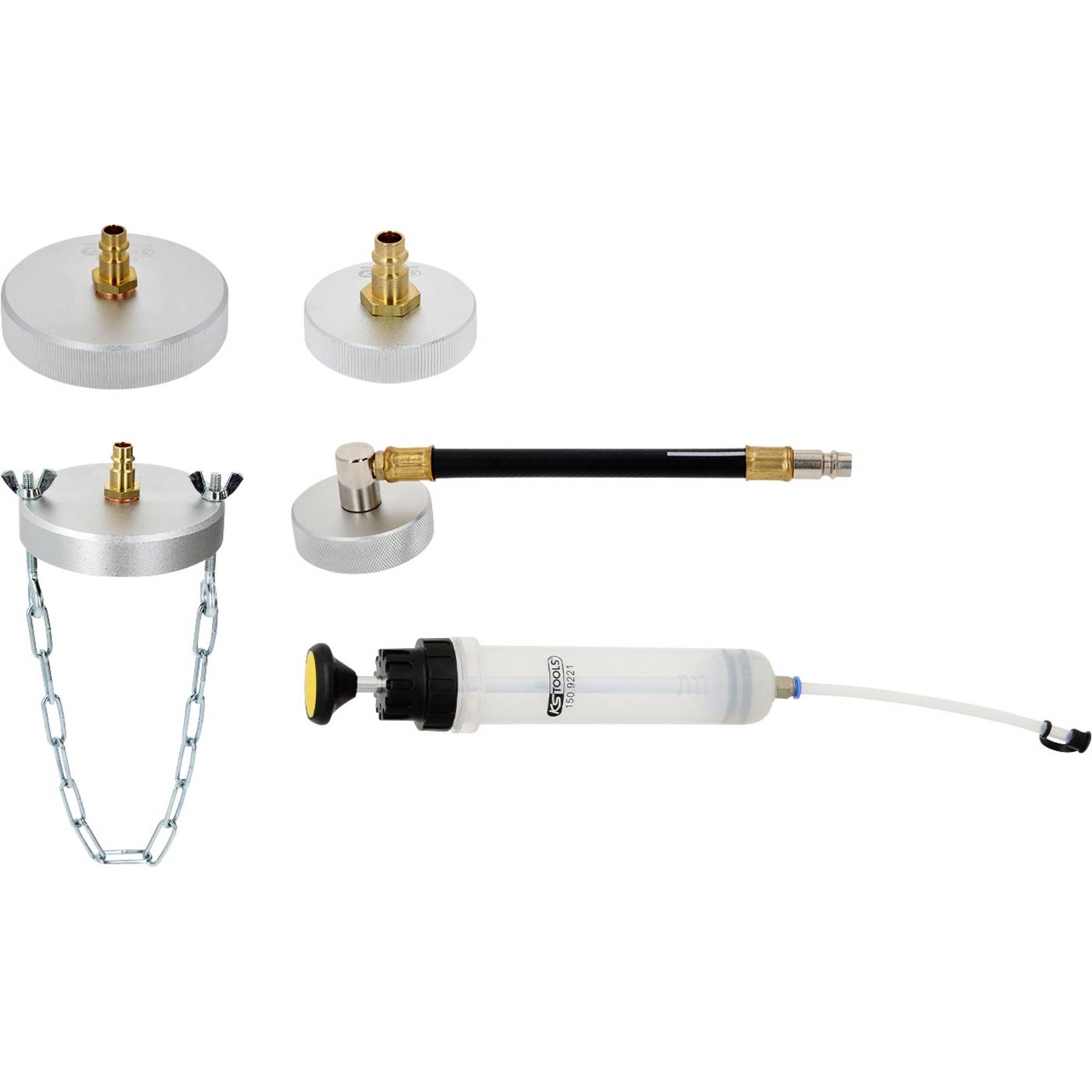 KS Tools 160.0785 Adapterset voor remventilatie