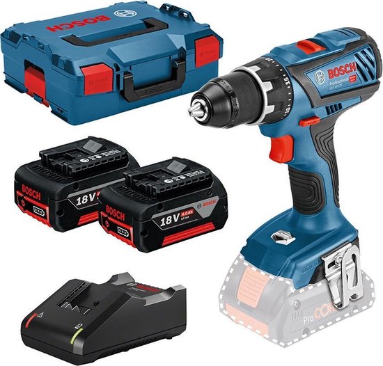 Bosch GSR 18V-28 18V Li-Ion Accu Schroefboormachine Set (2x 4.0Ah Accu) In L-BOXX - 63Nm