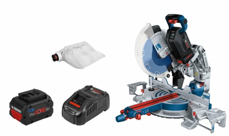 Bosch GCM 18V-305 GDC 18V Li-Ion Accu BiTurbo Afkort-/verstekzaag Set (2x 5.5Ah Accu) - 305mm