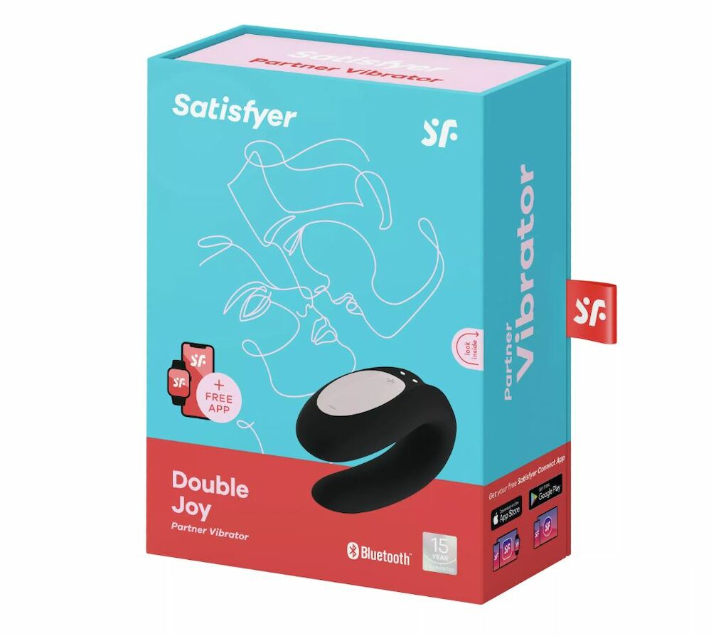 Satisfyer Double Joy Vibrator Voor Koppels Zwart