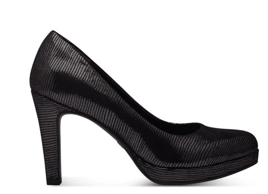 Tamaris Dames Pump Pewter Structure ZWART 41