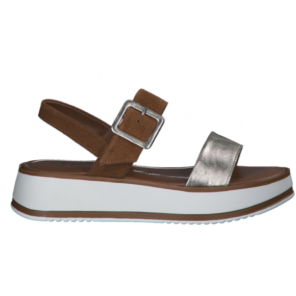 Marco Tozzi Sandaal Bruin/Zilver MULTICOLOR 36