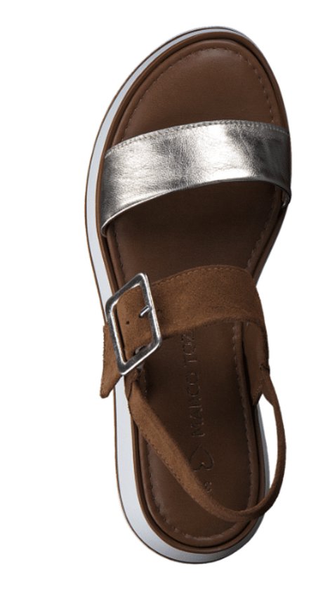 Marco Tozzi Sandaal Bruin/Zilver MULTICOLOR 37