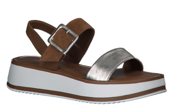 Marco Tozzi Sandaal Bruin/Zilver MULTICOLOR 38