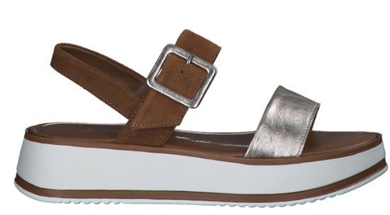 Marco Tozzi Sandaal Bruin/Zilver MULTICOLOR 39