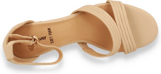 S.oliver Dames Sandaal Cream | Beige | Maat: 39