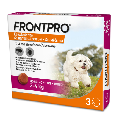 Frontpro 68mg Honden 10-25kg - 3 Kauwtabletten