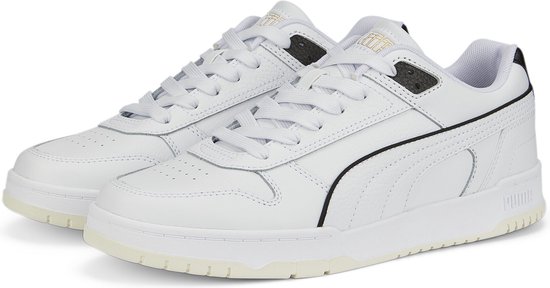 PUMA RBD Game Low Unisex Sneakers - Wit/Zwart/Goud - Maat 41