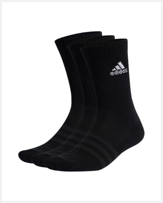 adidas Sportswear Gevoerde Sokken 3 Paar - Unisex - Zwart- 46-48