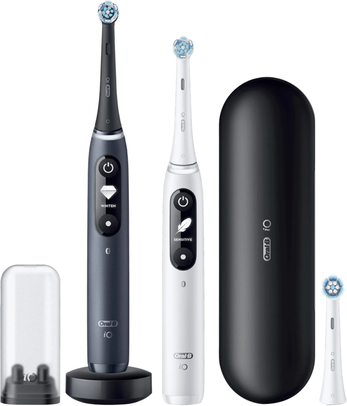 Oral-B iO Series 7 Zwart en Wit Duo Pack met extra opzetborstel