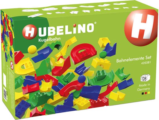 Hubelino Knikkerbaan Baanelementen - 128dlg.