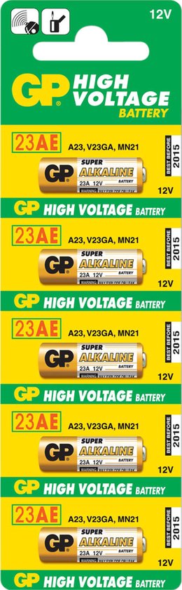 GP Alkaline Rondcel Hoog Voltage 12V (5st) - 23A - GP23ASTD140C5
