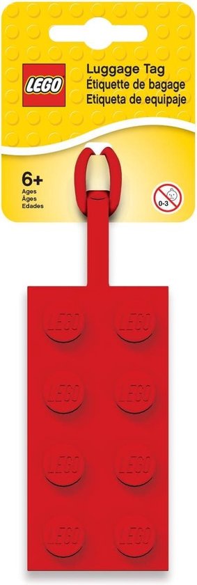 2x4 rood bagagelabel