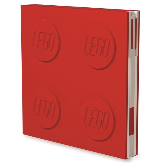 LEGO Notebook met Gelpen en Slot Rood