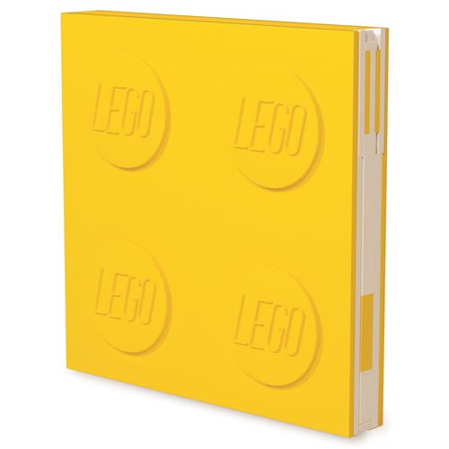 LEGO® notitieboek met slot en gele gelpen