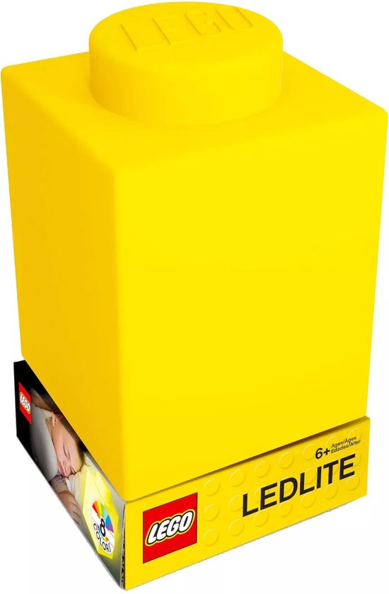 Lego Siliconen LED Nachtlampje - Geel