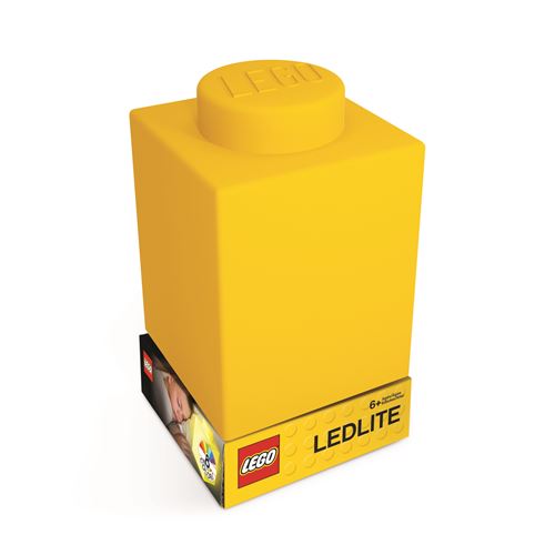 VEILLEUSE LED EN SILICONE LEGO - JAUNE