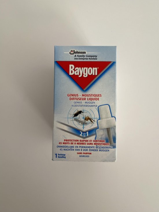 Baygon Navulling voor Vloeistofverdamper Genius - tegen Muggen - 45 Nachten